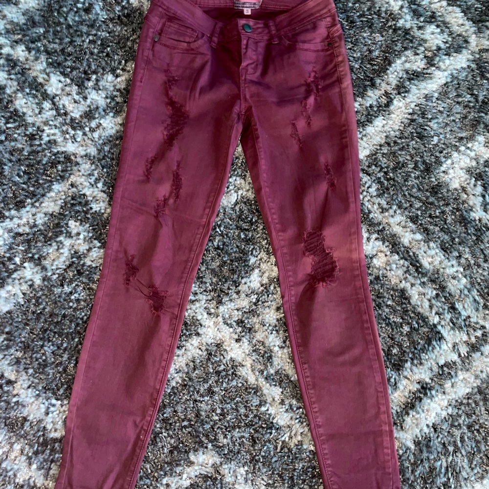 Distressed Low Waist Bottoms